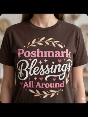 Poshmark Blessings All Around Brown Graphic Tee